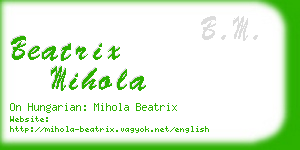 beatrix mihola business card